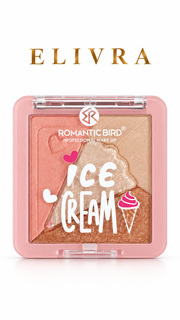 پالت رژگونه و هایلایتر ۴ رنگ رمانتیک برد مدل Ice Cream