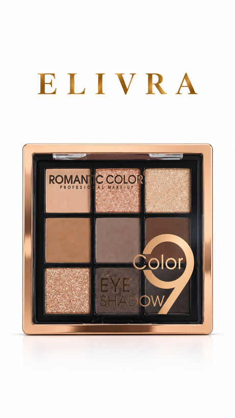 پالت سایه چشم ۹ رنگ رومانتیک کالر مدل Professional Make-Up