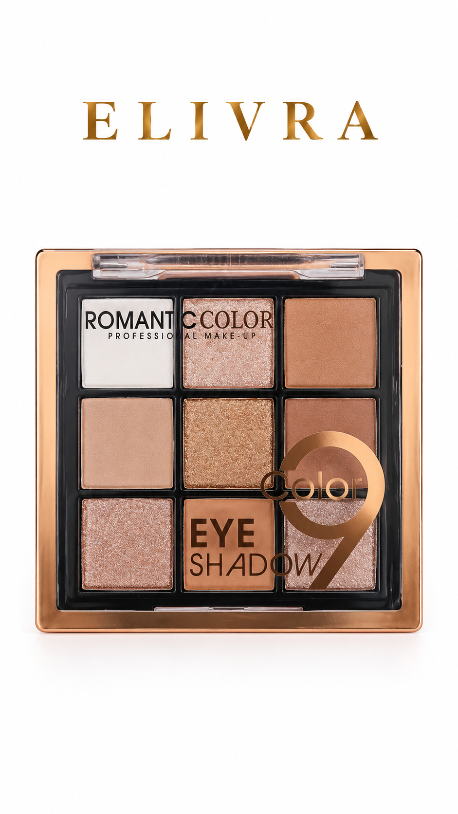 پالت سایه چشم ۹ رنگ رومانتیک کالر مدل Professional Make-Up – طیف نود و گرم
