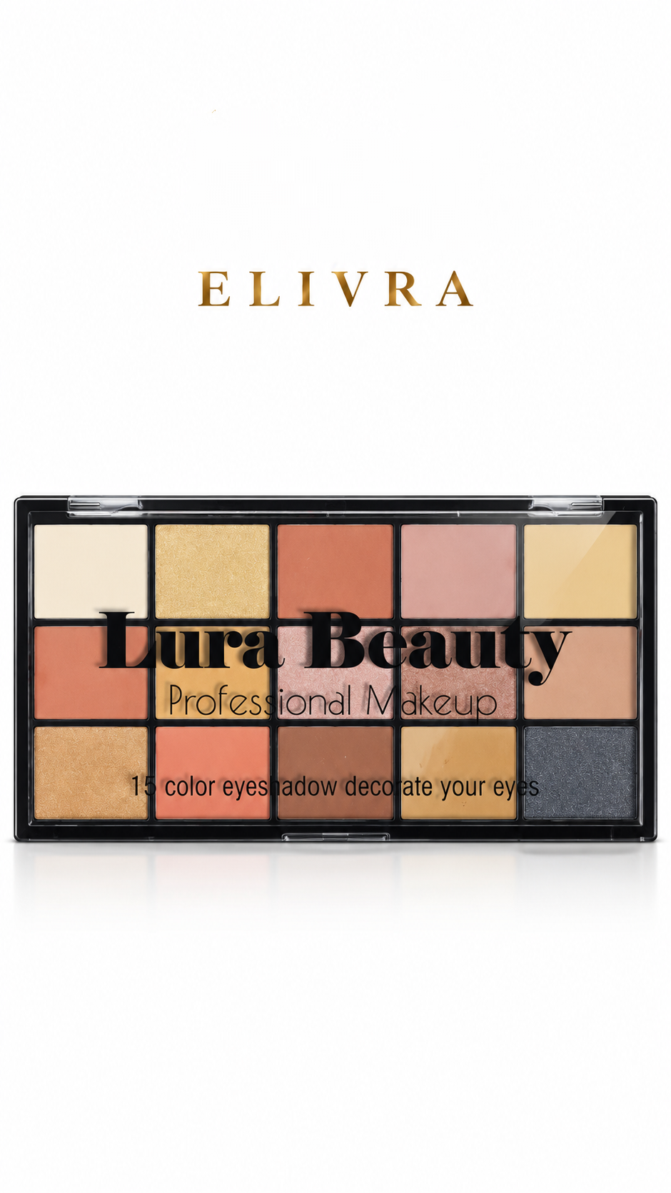 پالت سایه چشم ۱۵ رنگ لورا بیوتی مدل Professional Makeup